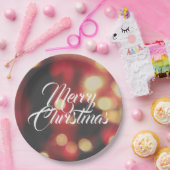 Vrolijk kerstfeest papieren bordje (Feest)