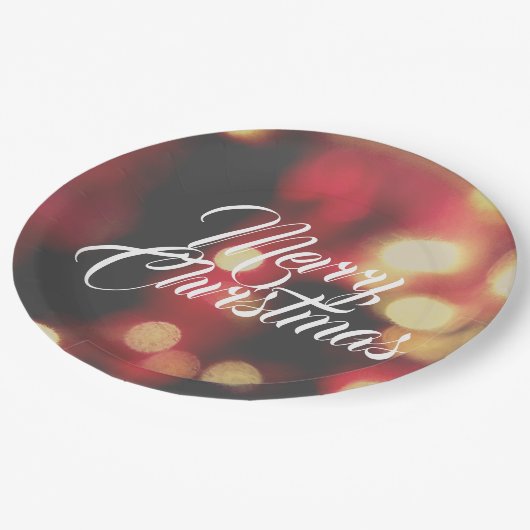 Vrolijk kerstfeest papieren bordje (Gekanteld)