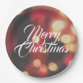 Vrolijk kerstfeest papieren bordje (Voorkant)