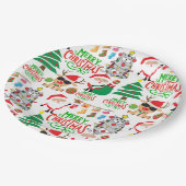 Vrolijk kerstfeest papieren bordje (Gekanteld)