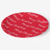 Vrolijk kerstfeest papieren bordje (Gekanteld)