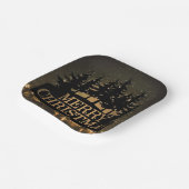 Vrolijk kerstfeest papieren bordje (Gebogen)