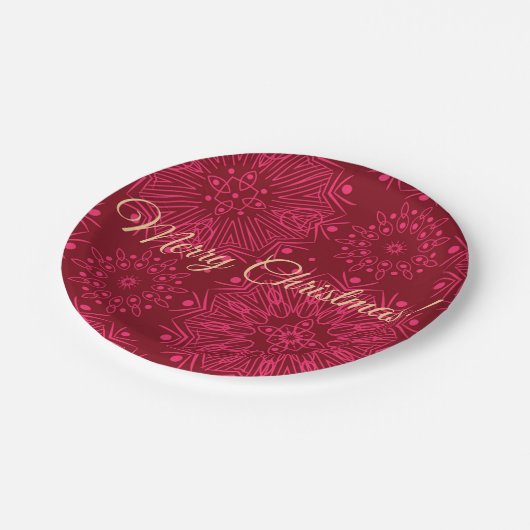 Vrolijk kerstfeest! papieren bordje (Gekanteld)