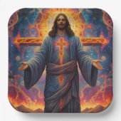 Vrolijk kerstfeest papieren bordje (Voorkant)