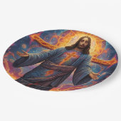 Vrolijk kerstfeest papieren bordje (Gekanteld)