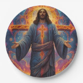 Vrolijk kerstfeest papieren bordje (Voorkant)