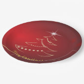 Vrolijk kerstfeest papieren bordje (Gekanteld)