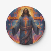 Vrolijk kerstfeest papieren bordje (Voorkant)