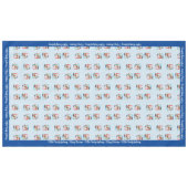 Vrolijk kerstfeest Pas Familienaam of Tekst aan Tafelkleed (Voorkant (Horizontaal))