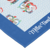 Vrolijk kerstfeest Pas Familienaam of Tekst aan Tafelkleed (Gekanteld)