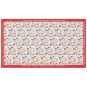 Vrolijk kerstfeest Pas Familienaam of Tekst aan Tafelkleed (Voorkant (Horizontaal))