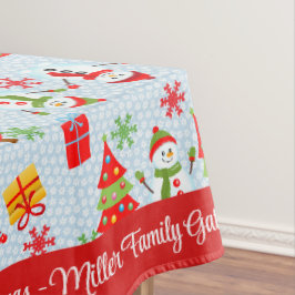 Vrolijk kerstfeest Pas Familienaam of Tekst aan Tafelkleed