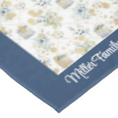 Vrolijk kerstfeest Pas Familienaam of Tekst aan Tafelkleed (Gekanteld)