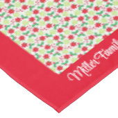 Vrolijk kerstfeest Pas Familienaam of Tekst aan Tafelkleed (Gekanteld)