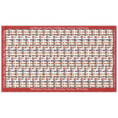 Vrolijk kerstfeest Pas Familienaam of Tekst T aan Tafelkleed (Voorkant (Horizontaal))