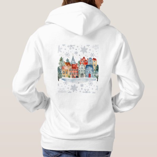 Vrolijk kerstfeest Peeps Hoody (Achterkant)