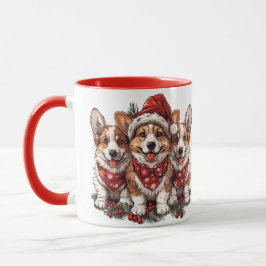 Vrolijk Kerstfeest Pembroke Welsh Corgi Puppies Mok