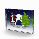 Vrolijk kerstfeest! Penguin | Feestdagen Shelf Dec Fotoblokken (Rechts)