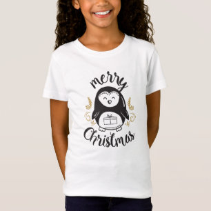 Vrolijk kerstfeest Penguin Gift Funny Kinder T-shirt