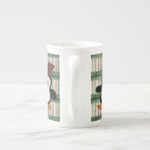 Vrolijk kerstfeest, Penguin Stripe Porselein Kop (Achterkant)