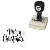 Vrolijk kerstfeest - Penseelkalligrafie Rubberstempel (Gestempeld)