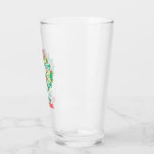 Vrolijk Kerstfeest Pepermunt Holiday Wreath Glas (Links)