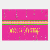 Vrolijk Kerstfeest Pepermunt Kerstman Inpakpapier Vel (Voorkant 3)