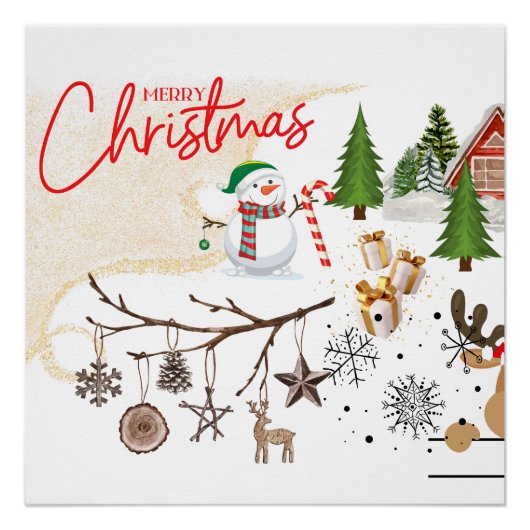 Vrolijk kerstfeest perfect poster (Voorkant)