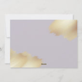 Vrolijk kerstfeest Periwinkle & Gold Foil Brushfot Feestdagenkaart (Achterkant)