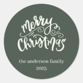 Vrolijk kerstfeest Personaliseer Sticker (Voorkant)