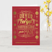 Vrolijk Kerstfeest Personeelsvakantie Kaart (Gele Bloem)