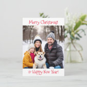 vrolijk kerstfeest | Persoonlijke fotovakantie Feestdagenkaart (Staand voorkant)