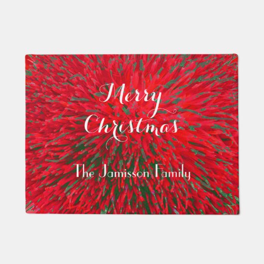 Vrolijk kerstfeest Persoonlijke naam Deurklep Deurmat (Voorkant)