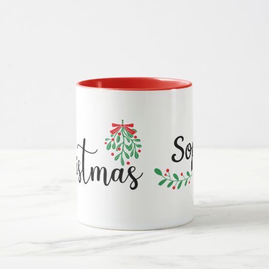 Vrolijk kerstfeest persoonlijke naam mok (Midden)