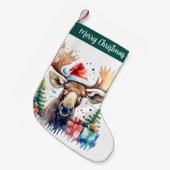 Vrolijk Kerstfeest Pet Feestelijke Moose - Kleine Kerstsok (Voorkant (Hangend))
