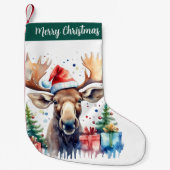 Vrolijk Kerstfeest Pet Feestelijke Moose - Kleine Kerstsok (Voorkant)
