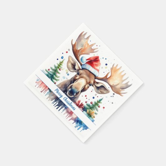 Vrolijk Kerstfeest Pet Feestelijke Moose - Servet (Hoek)