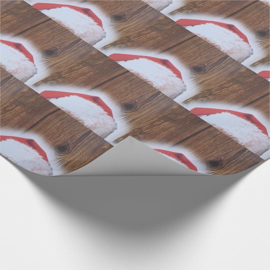 Vrolijk kerstfeest, Pet van de kerstman Cadeaupapier (Hoek)