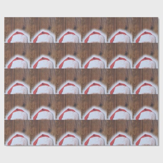 Vrolijk kerstfeest, Pet van de kerstman Cadeaupapier (Vlak)