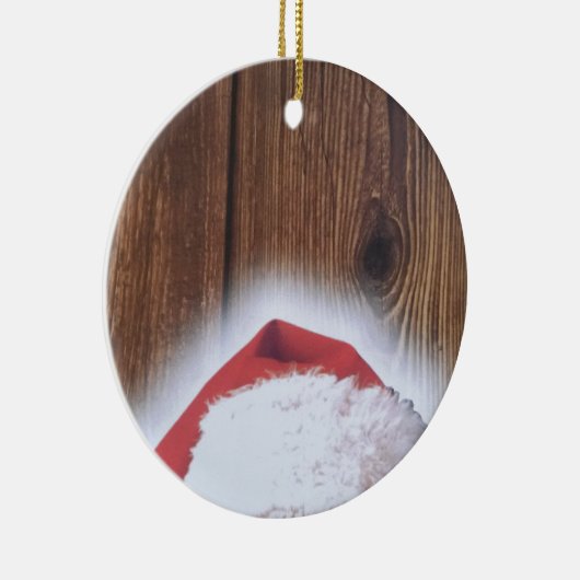 Vrolijk kerstfeest, Pet van de kerstman Keramisch Ornament (Rechts)