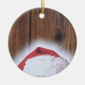 Vrolijk kerstfeest, Pet van de kerstman Keramisch Ornament (Voorkant)