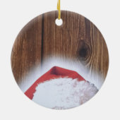 Vrolijk kerstfeest, Pet van de kerstman Keramisch Ornament (Achterkant)