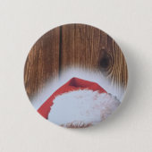 Vrolijk kerstfeest, Pet van de kerstman Ronde Button 5,7 Cm (Voorkant)