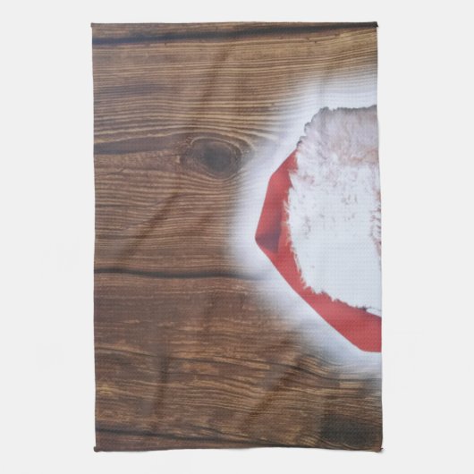 Vrolijk kerstfeest, Pet van de kerstman Theedoek (Verticaal)