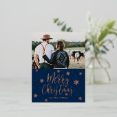 Vrolijk kerstfeest | Photo Hoilday Greeting Folie Feestdagen Briefkaart (Staand Voorkant)