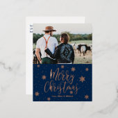 Vrolijk kerstfeest | Photo Hoilday Greeting Folie Feestdagen Briefkaart (Voorkant / Achterkant)