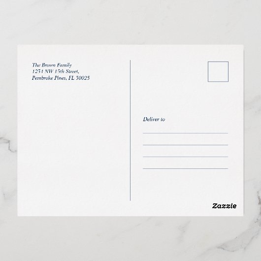 Vrolijk kerstfeest | Photo Hoilday Greeting Folie Feestdagen Briefkaart (Achterkant)