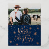 Vrolijk kerstfeest | Photo Hoilday Greeting Folie Feestdagen Briefkaart (Voorkant)