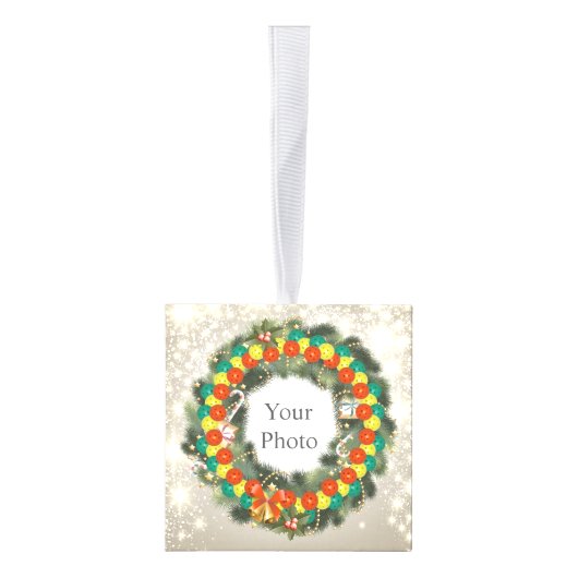 Vrolijk Kerstfeest Pickleball 1 Custom Cube Orname Ornament (Rechts)