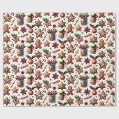 Vrolijk kerstfeest Piernokwe feestdagen Cadeaupapier (Vlak)